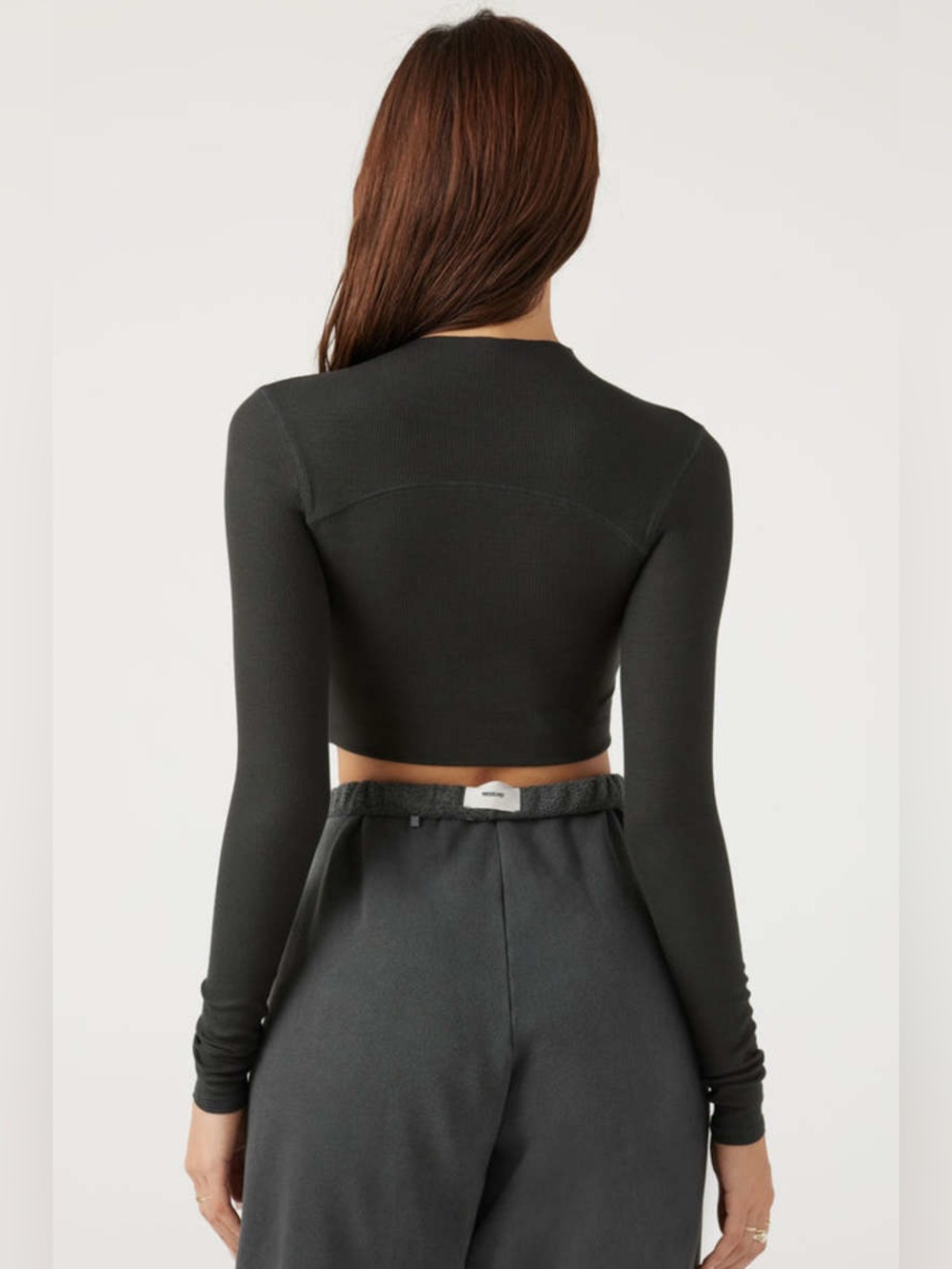 Joah Brown Contrast Stitch Long Sleeve - Picture 2 of 10